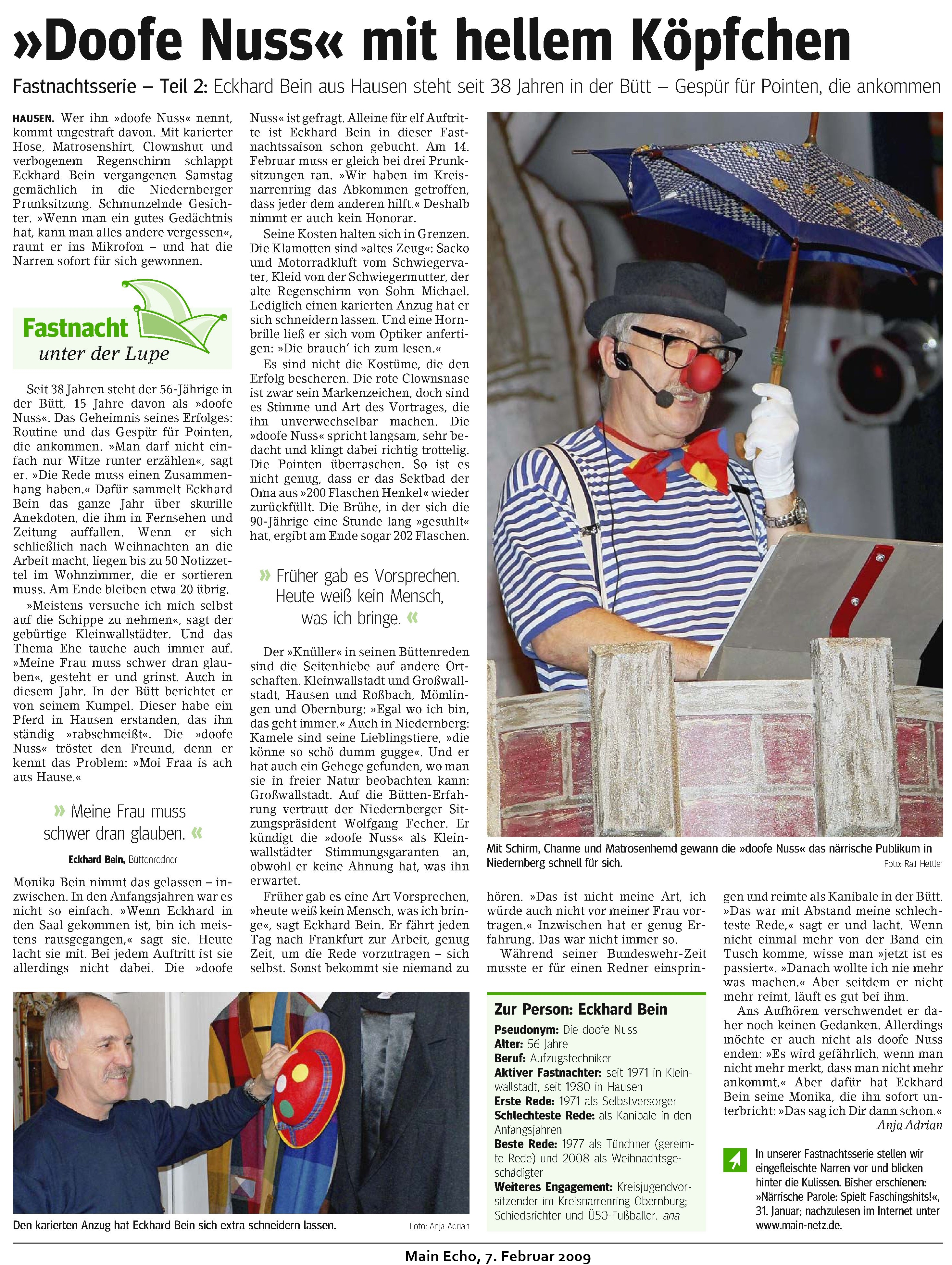 Main Echo Zeitungsartikel