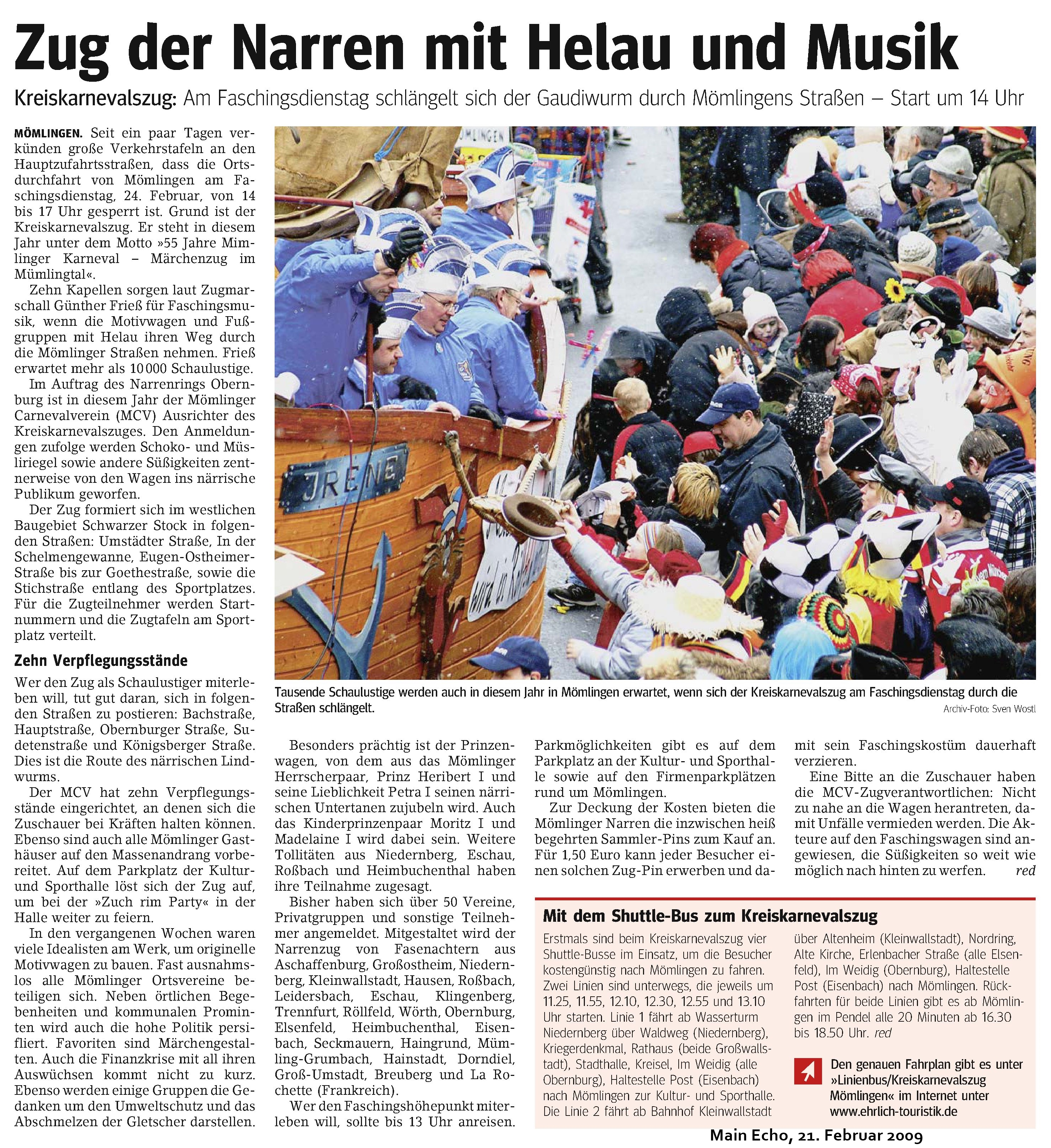 Main Echo Zeitungsartikel