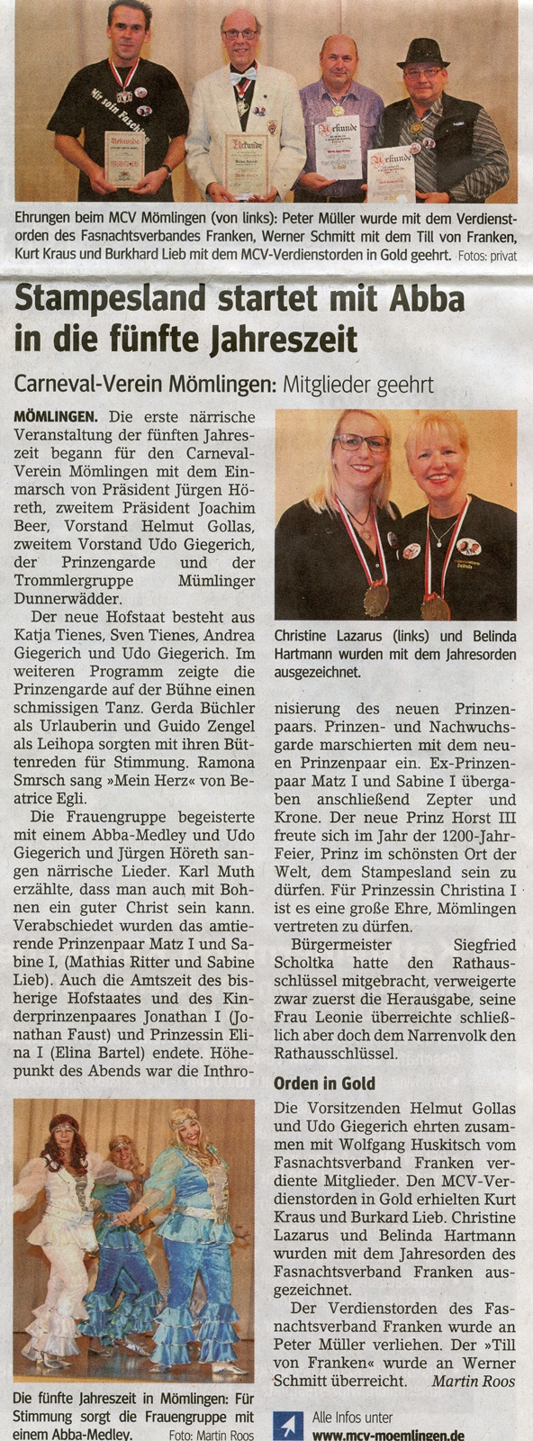 Main echo Pressebericht Faschingseröffnung 2016/2017 